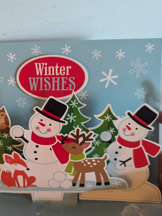 NWT 8 Pop-Up Snowman Winter Christmas Holiday Cards Paper Magic Group Open Box - Picture 8 of 11